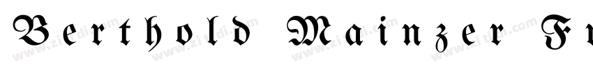Berthold Mainzer Fra字体转换